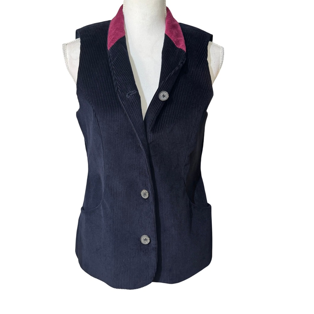 House of Bruar Corduroy Waistcoat Vest Size 12 Scotland Preppy Equestrian NWOT